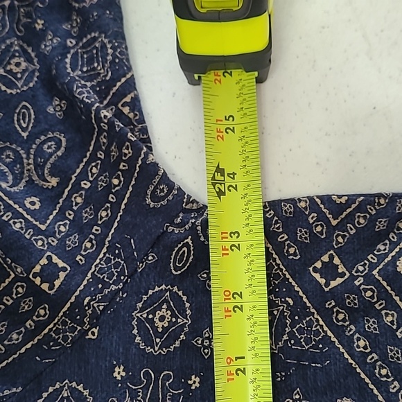 Lucky Brand navy blue patterned top size 2X - Picture 7 of 8